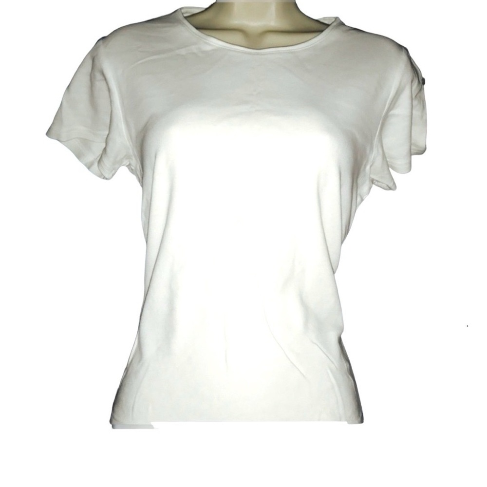 CHRISTOPHER BANKS White Size M Short Sleeve Tee